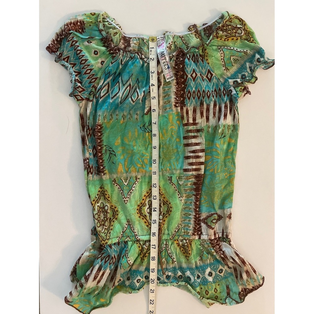 3 Girls Colorful Boho Peasant Tops Size Large - Picture 5 of 16